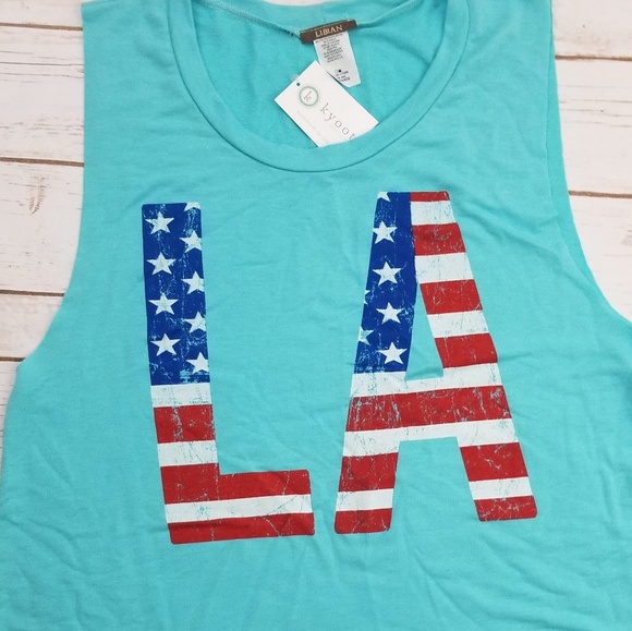 Kyoot Klothing Tops - ➕ Patriotic LA tank🎉Host Pick🎉